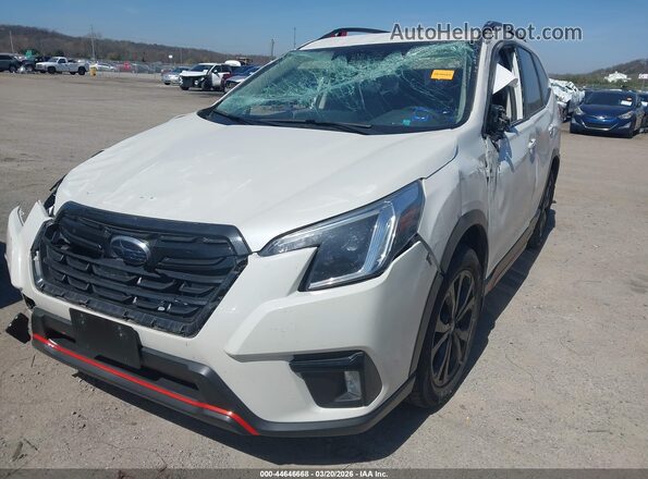 JF2SKAJC7PH503443 2023 SUBARU FORESTER White Առջևի ձախ երեք քառորդ տեսարան