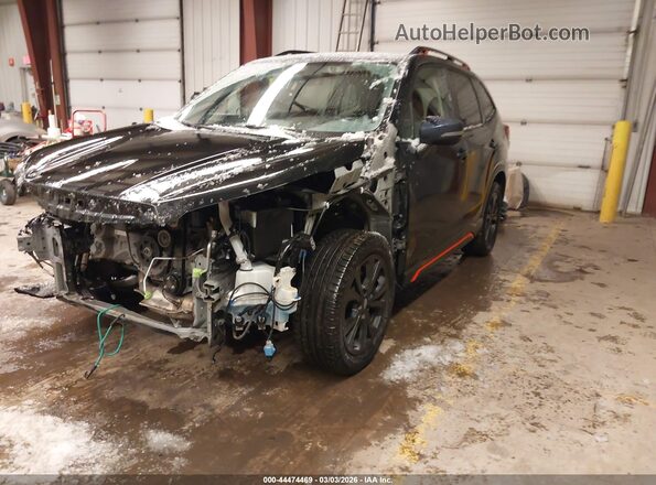 JF2SKALC4MH552513 2021 SUBARU FORESTER Black Առջևի ձախ երեք քառորդ տեսարան