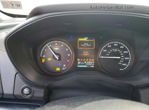 JF2SKALC6NH494003 2022 SUBARU FORESTER Blue ხელსაწყოთა პანელის ხედი