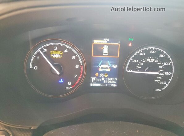 JF2SKAMCXNH526546 2022 SUBARU FORESTER Black Instrument cluster view