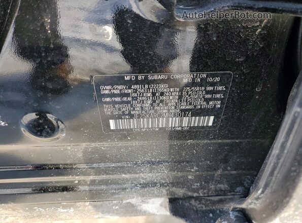 JF2SKARC2MH430174 2021 SUBARU FORESTER Black VIN sticker view