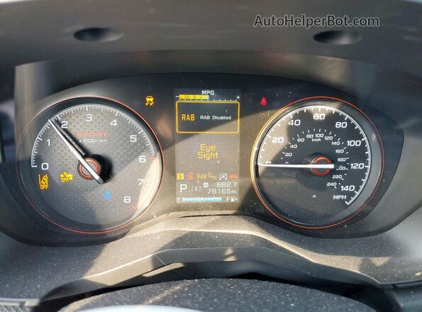 JF2SKARC2MH430174 2021 SUBARU FORESTER Black Instrument cluster view