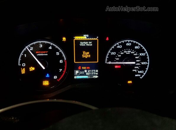 JF2SKARC3MH581184 2021 SUBARU FORESTER Gray Вид щитка приладів