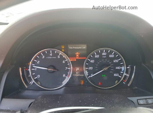 JH4KC1F57GC001615 2016 ACURA RLX Черный Вид щитка приборов