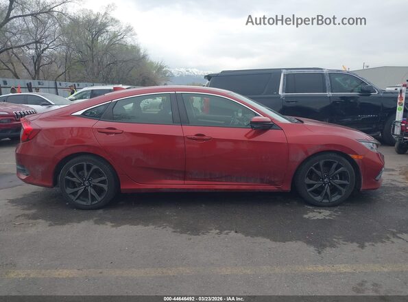 JHMFC1F31KX003894 2019 HONDA CIVIC Red Rear interior view