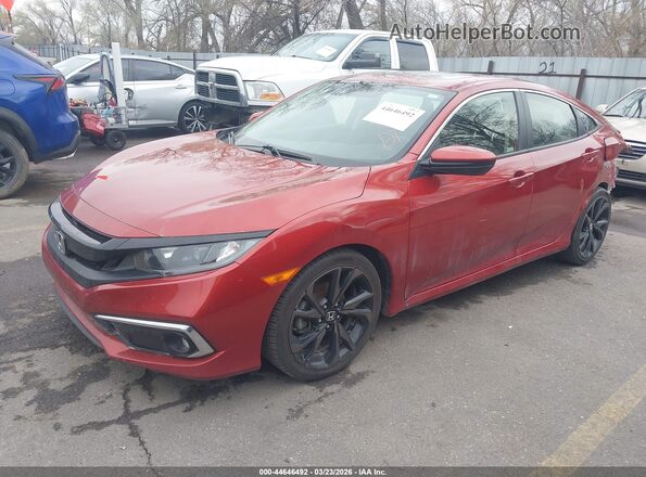 JHMFC1F31KX003894 2019 HONDA CIVIC Red Front left
