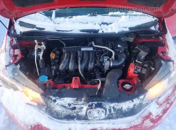 JHMGK5H89HS003705 2017 HONDA FIT Красный Вид задней части салона