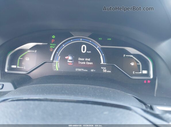 JHMZC5F17KC005191 2019 HONDA CLARITY Black Vista de los asientos traseros