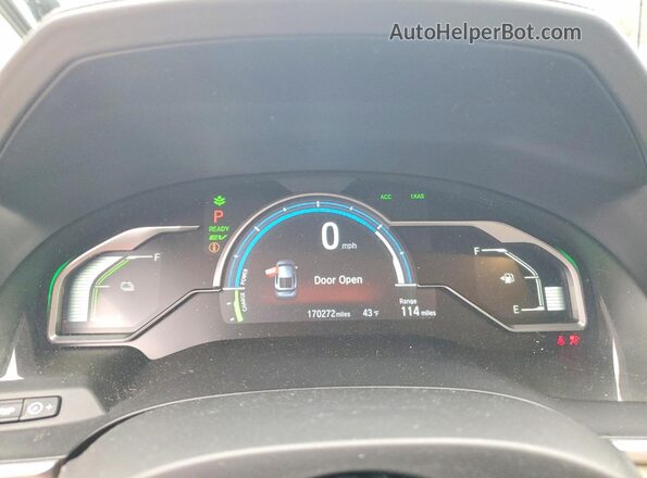 JHMZC5F1XJC015924 2018 HONDA CLARITY White Вид щитка приладів