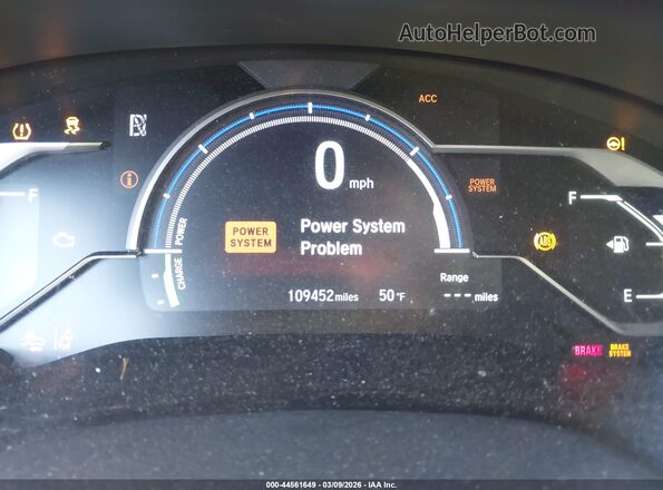 JHMZC5F37KC002549 2019 HONDA CLARITY Black Widok tylnych siedzeń