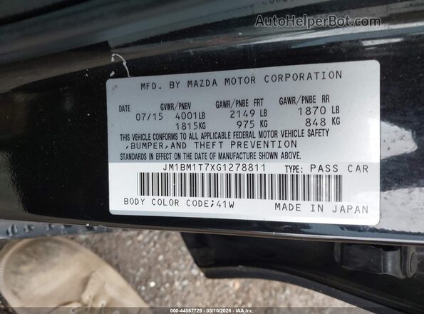 JM1BM1T7XG1278811 2016 MAZDA 3 Black 