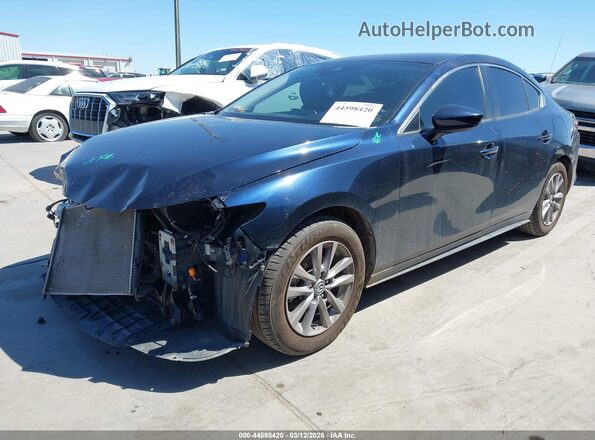 JM1BPAAL4M1321008 2021 MAZDA 3 Dark Blue Առջևի ձախ երեք քառորդ տեսարան