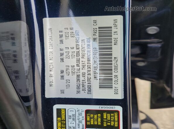 JM1BPABL2M1319269 2021 MAZDA 3 Blue Widok komory silnika