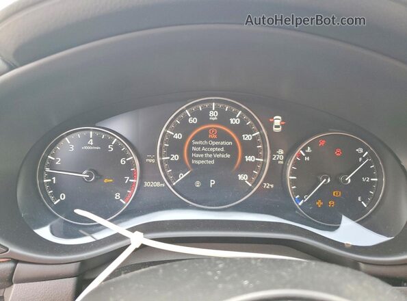 JM1BPACL0M1344170 2021 MAZDA 3 Red ხელსაწყოთა პანელის ხედი