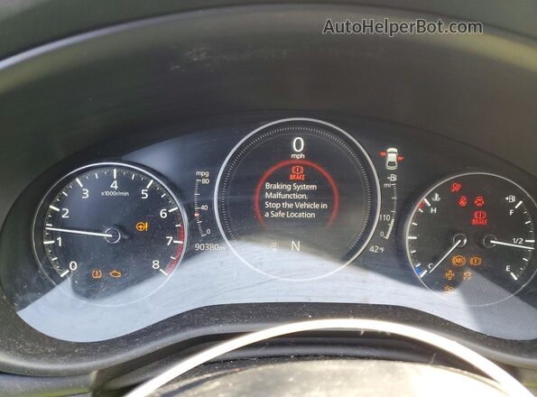 JM1BPBLL5M1308240 2021 MAZDA 3 White Widok zestawu wskaźników