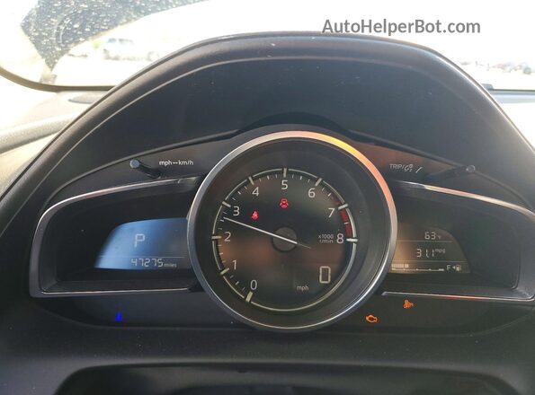 JM1DKDB72L1475239 2020 MAZDA CX-3 Black ხელსაწყოთა პანელის ხედი