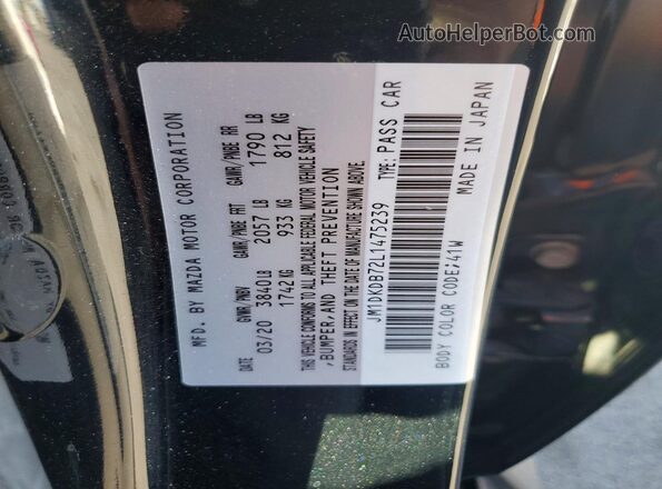 JM1DKDB72L1475239 2020 MAZDA CX-3 Black VIN კოდის სტიკერის ხედი