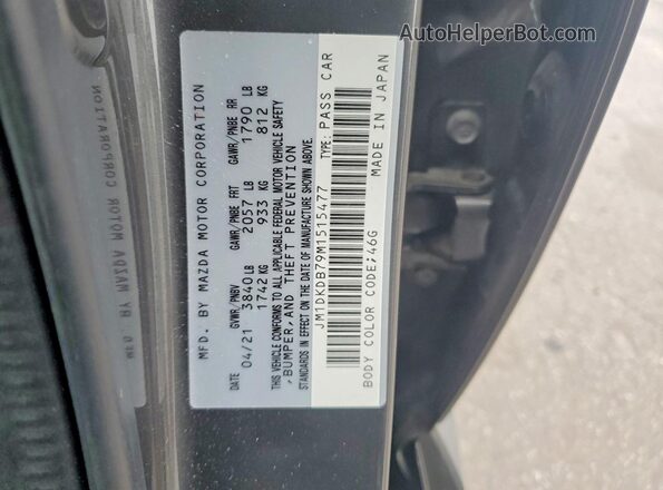 JM1DKDB79M1515477 2021 MAZDA CX-3 Gray Սալոնի 360 աստիճան տեսք
