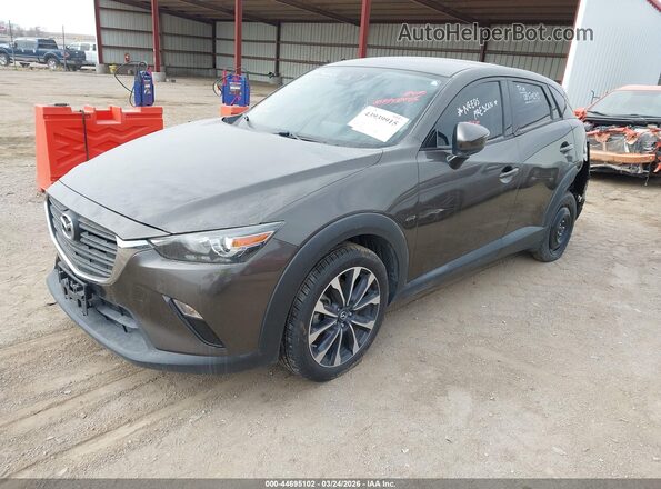JM1DKFC77K0402916 2019 MAZDA CX-3 Gray Առջևի ձախ երեք քառորդ տեսարան