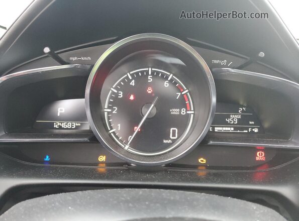JM1DKFC79J0306333 2018 MAZDA CX-3 White Instrument cluster view