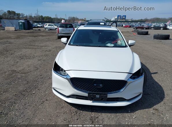 JM1GL1TY7M1616212 2021 MAZDA 6 White Widok wnętrza z tyłu