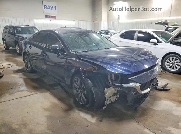 JM1GL1VM0M1609032 2021 MAZDA 6 Blue Przód prawy