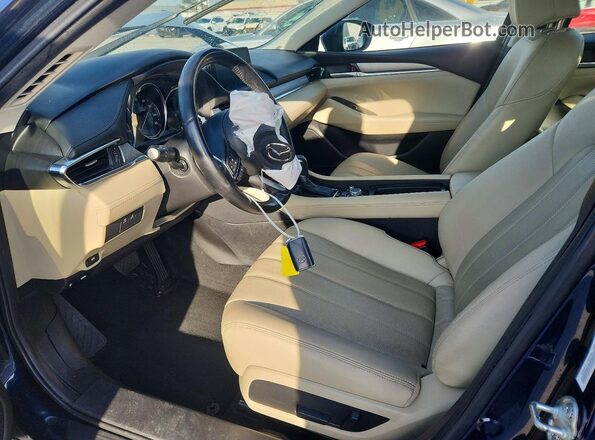 JM1GL1VM1M1618368 2021 MAZDA 6 Blue Widok wnętrza z przodu