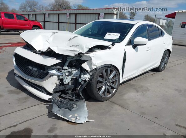 JM1GL1VM3L1512857 2020 MAZDA 6 White Առջևի ձախ երեք քառորդ տեսարան