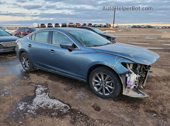 JM1GL1VM8M1609750 2021 MAZDA 6 Синий Передняя правая четверть