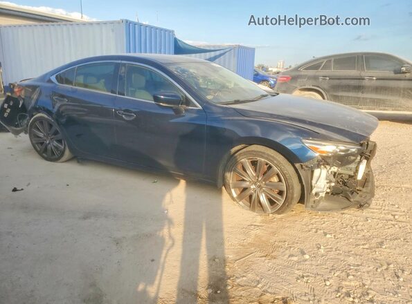 JM1GL1VM9M1607778 2021 MAZDA 6 Blue Передня права чверть