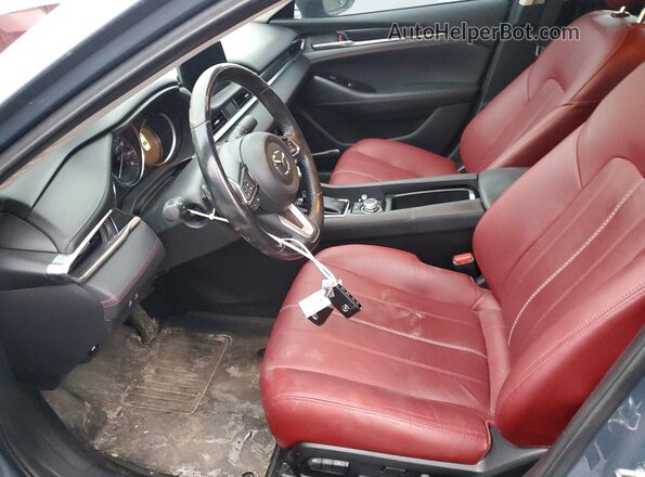 JM1GL1WY1M1615357 2021 MAZDA 6 Gray Widok wnętrza z przodu