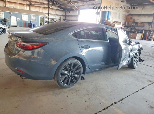 JM1GL1WY3M1611746 2021 MAZDA 6 Blue Задня права чверть