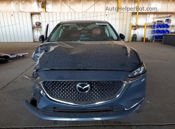 JM1GL1WY3M1611746 2021 MAZDA 6 Blue Вид спереду
