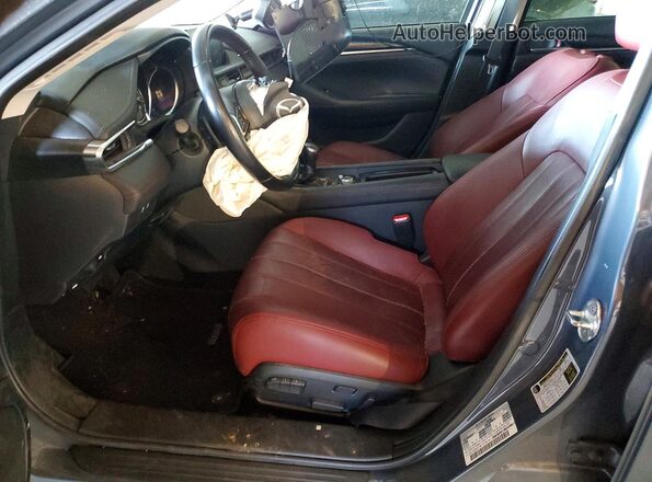JM1GL1WY3M1611746 2021 MAZDA 6 Blue Вид салону спереду