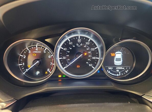 JM1GL1WY4M1616101 2021 MAZDA 6 Black Widok zestawu wskaźników