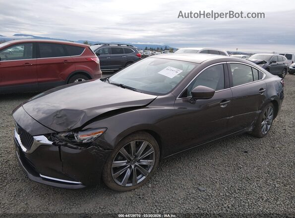 JM1GL1XY5J1306212 2018 MAZDA 6 Brown Vista tres cuartos delantera izquierda