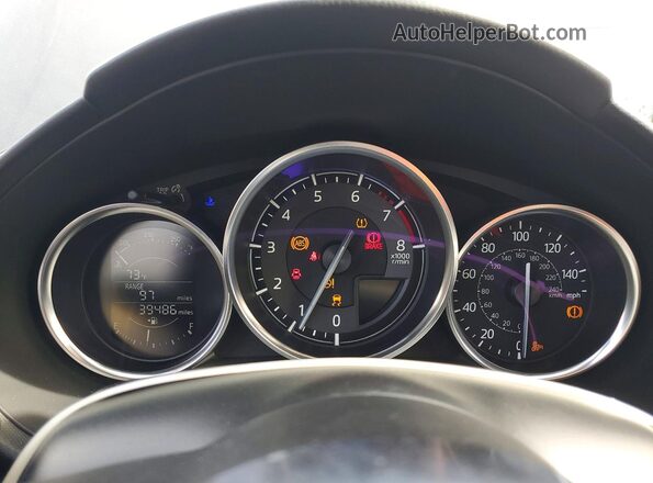 JM1NDAC73J0201921 2018 MAZDA MX-5 Gray Instrument cluster view