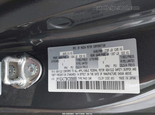 JM1NDAC73K0305665 2019 MAZDA MX-5 MIATA Gray Widok komory silnika