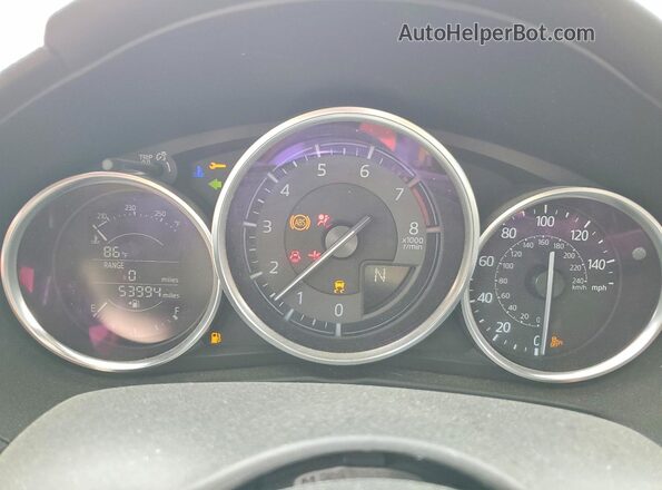 JM1NDAD71G0116440 2016 MAZDA MX-5 Red Instrument cluster view