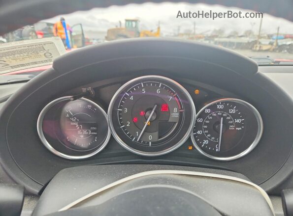 JM1NDAD79G0102057 2016 MAZDA MX-5 Red Instrument cluster view