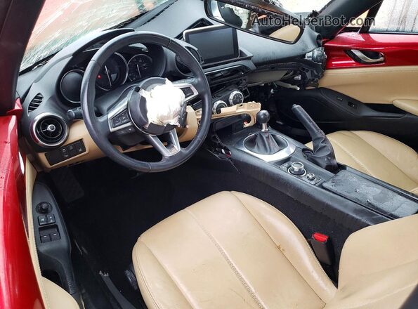 JM1NDAD79H0124805 2017 MAZDA MX-5 Red Առջևի վահանակի տեսք
