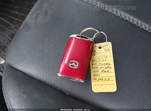 JM1NDAD79N0502715 2022 MAZDA MX-5 MIATA Red წინა პანელის ხედი