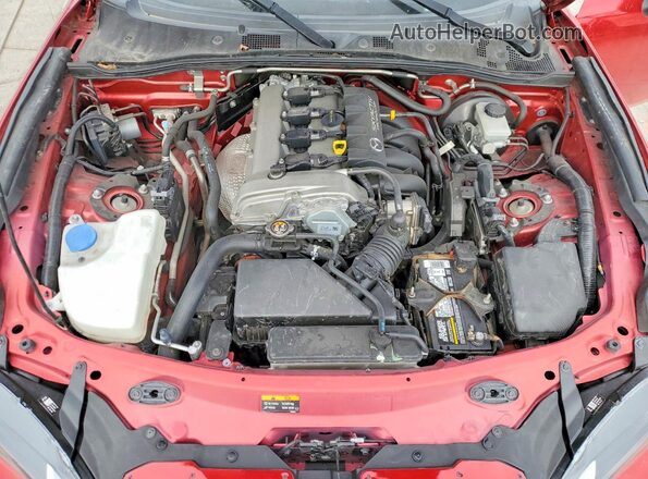 JM1NDAD7XG0119630 2016 MAZDA MX-5 Красный Вид задней части салона