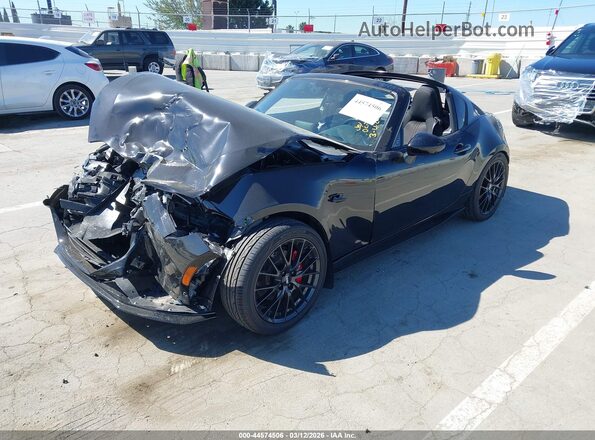 JM1NDAL70H0100684 2017 MAZDA MX-5 MIATA RF Black წინა მარცხენა ხედი სამი მეოთხედიდან