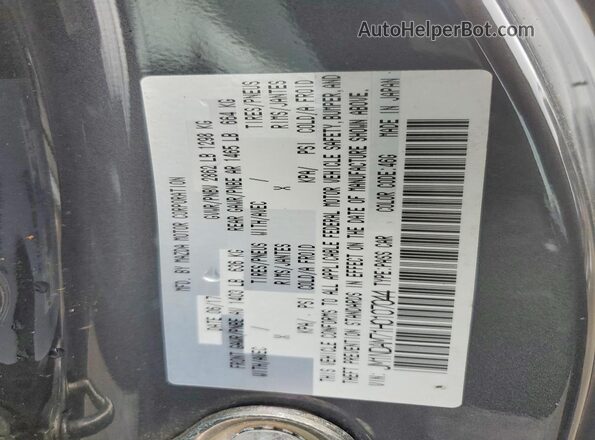 JM1NDAM71H0107044 2017 MAZDA MX-5 Gray VIN კოდის სტიკერის ხედი