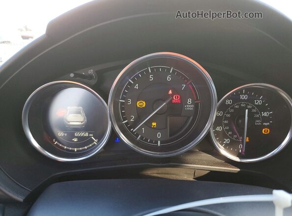 JM1NDAM73H0107403 2017 MAZDA MX-5 White Instrument cluster view