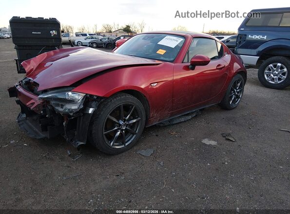JM1NDAM76L0416243 2020 MAZDA MX-5 MIATA RF Red Առջևի ձախ երեք քառորդ տեսարան