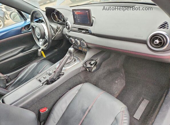 JM1NDAM77J0204478 2018 MAZDA MX-5 Blue Вид панелі приладів
