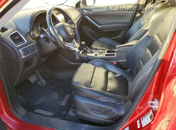 JM3KE4DY7G0633372 2016 MAZDA CX-5 Red წინა სალონის ხედი
