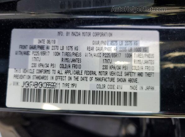 JM3KFABM3K0659911 2019 MAZDA CX-5 Черный 